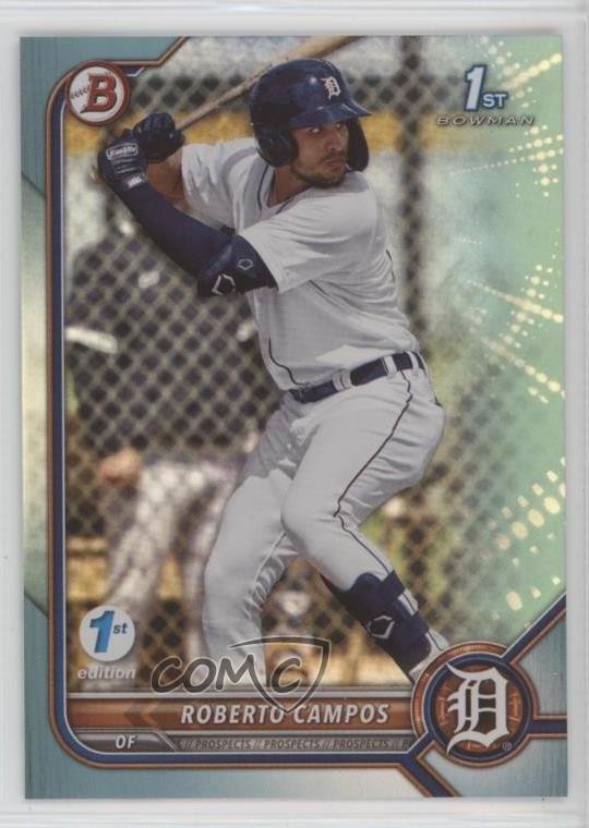 2022 Bowman 1st Edition Sky Blue Foil Roberto Campos #BPPF-14 0c6