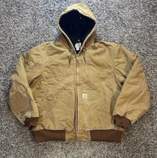 Tan Carhartt Canvas Jacket Men’s Large Made In USA Workwear