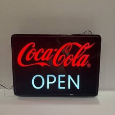 Coca Cola Open 20x14 Light Sign Lamp Display Bar Open Coca Cola Open 20x14 Light Sign Lamp Display Bar Open