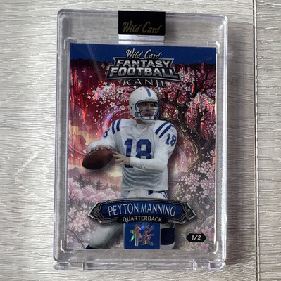 Peyton Manning Wild Card Fantasy Football Kanji 1/2 SSP Colts Rare HOF