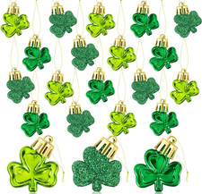 36Pcs St Patrick'S Day Mini Shamrock Ornaments for Small Tree Decorations Good L