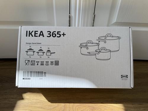 IKEA 365+ Stainless Steel Pots With Lids 5L / 3L