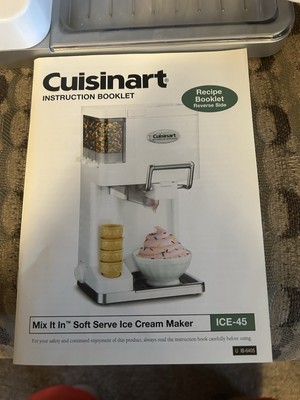 Cuisinart ICE-45CRM Mix it In Soft Serve Ice Cream Maker White NEW