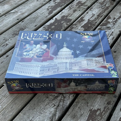 Wrebbit 3D Jigsaw Puzzle THE CAPITOL 690 Pieces Collectible Sealed *See Photos - Picture 2 of 6