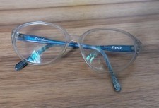 Vintage President Clear Blue Glasses Frame Made in France