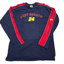 Vintage Nascar Shirt Men XL Blue Red Jeff Gordon 2000s Y2K Long Sleeve Tee 24