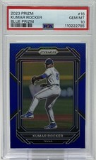 Kumar Rocker Rookie PSA 10 -2023 Panini Prizm ‘Blue’ /149 - Rangers, Vanderbilt