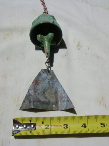 Paolo Soleri 9" Bronze Wind Bell - 2" Bell Amazing Verdigris Natural Patina NEW - Picture 20 of 20