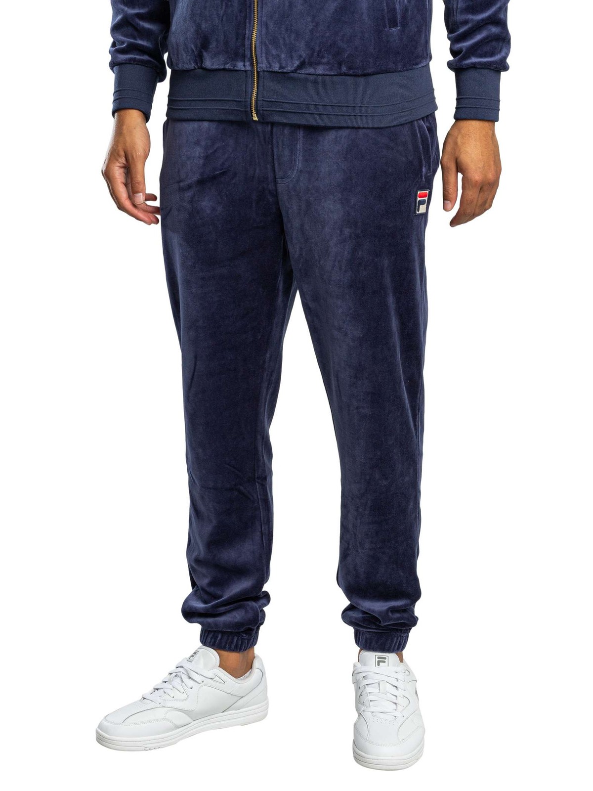 Fila Eddie Velour Bamboo Badge Joggers, Navy - S