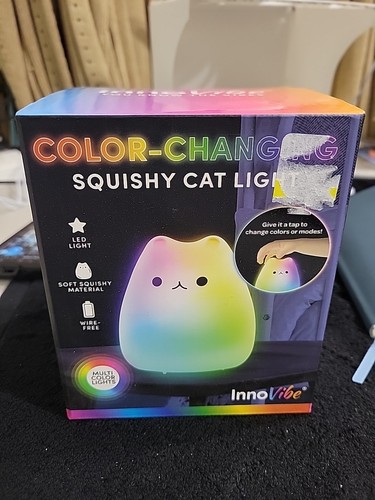 Squishy Cat Light Fun For Kids Bedroom - Picture 1 of 5