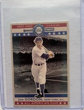 Rare 2018 Sporting Life#61 Joe Gordon All American Gum Knothole Series