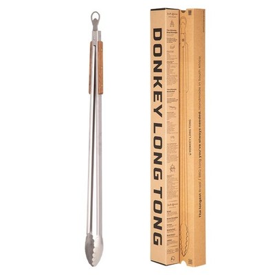 Donkey Long Tong 32 Fire Pit Tongs - Extra Long Log Grabber For Firewood Pizza