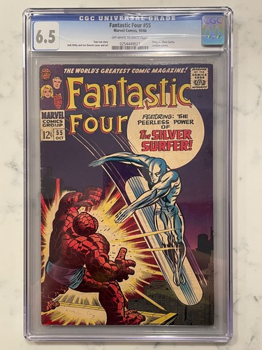 Fantastic Four #55 CGC 6.5 OWW Thing versus Silver Surfer