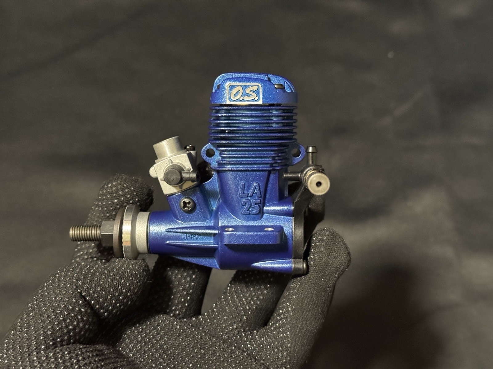 O.S. Engine 25LA (Blue) with muffler Airplane Engine New in Box  Made in Japan