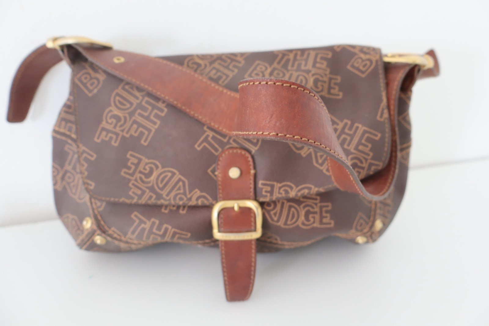 THE BRIDGE BORSA TRACOLLA SPALLA DONNA SHOULDER BAG ITALY VINTAGE CASUAL CANVAS