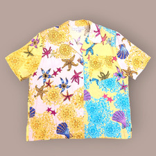 Vintage La Costa Spa  Womens Button Front Shirt Starfish Beaded Size M