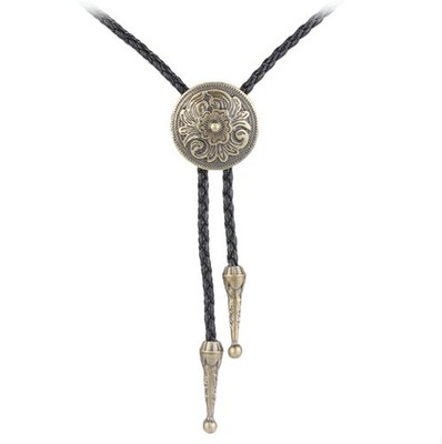 LIANCHI Western Black Bolo Tie for Men and WomenNative American Leather Bolo ...