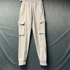 Adidas Originals Women's Cargo Joggers Size XS Gray Trefoil Fleece Sweatpants