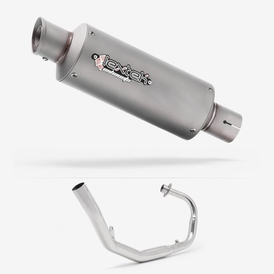 Lextek Auspuffanlage Edelstahl 240mm Exhaust für Lexmoto LXR 125