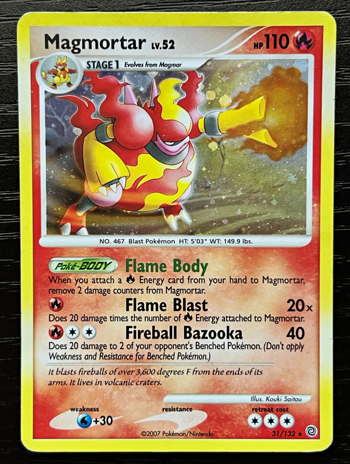 Magmortar 31/132 Secret Wonders Holo Rare 2007