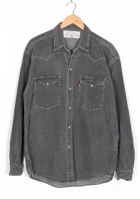Chemise LEVI’S vintage western denim homme taille L manches longues perle sna... - Photo 1/4