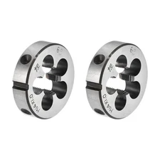 M14X1 Metric Left Hand Round Dies Machine Thread Threading Die 38mm OD Tool 2pcs