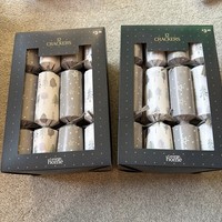2 x George Home Christmas Crackers 12 Pack Silver/White 2 boxes