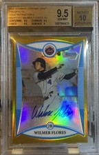 2008 Bowman Chrome Draft Wilmer Flores Gold Ref Auto RC /50 BGS 9.5 Gem Mint 10