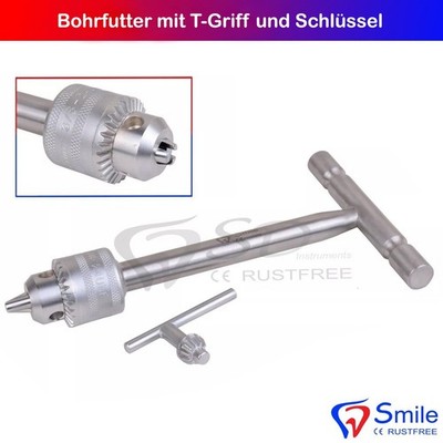 Orthopädische Bohrfutter mit RÖHM-Futter und T-Griff mit Schlüssel Chirurgische