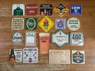 180 1970/70s Vintage/Collectable Advertising Beer Mats Joblot All Photographed