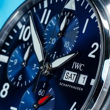 IWC Pilot Chronograph Watch Blue Dial 41mm IW388101 2025 Warranty to 2033 20