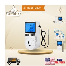 Digital Thermostat Controller for RVs Reptiles - 1800W Plug-In Temp Solution