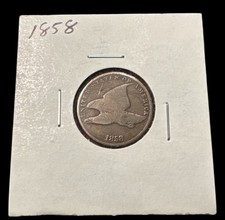 1858 SMALL LETTERS Flying Eagle 1 One Cent Penny 