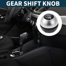 6-Gang-Schaltknauf für Fiat 500 2007-2018, Kunststoff, Schwarz, Silber