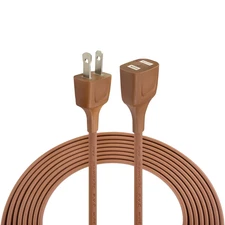 Power Extension Cord 15ft (4.5M), 16 AWG 2 Prong 10A 125V Power Extension Str...