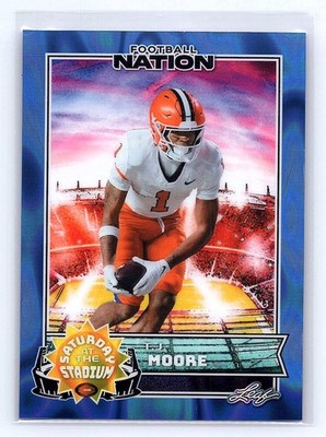 T.J. Moore 2025 Leaf Football Nation Pre-Production Proof #1/1