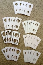 Cardboard Coin Flips 2x2 Holders - Sampler of 35 Mixed Flips - New - Assorted