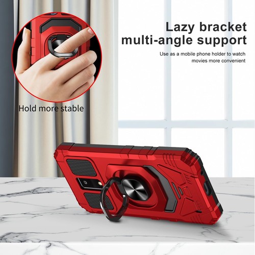Coque téléphone bague d'armure bague de support magnétique pour BLU View 4 B135DL + verre trempé - Photo 26 sur 38