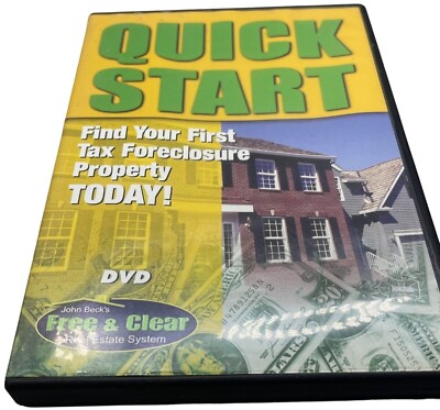 quick start find your 1st tax foreclosure property today DVD John Beck's 2008...