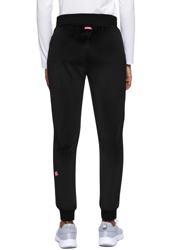 Med Couture Scrubs Women's Velour Natural Rise Jogger Pant MC107 BLK Black - Picture 2 of 4