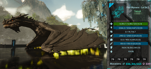 Ark Survival Ascended PVE Lvl 362 Fire Wyvern 1424% MD Adult imp PS/PC/XBOX - Imagen 5 de 10