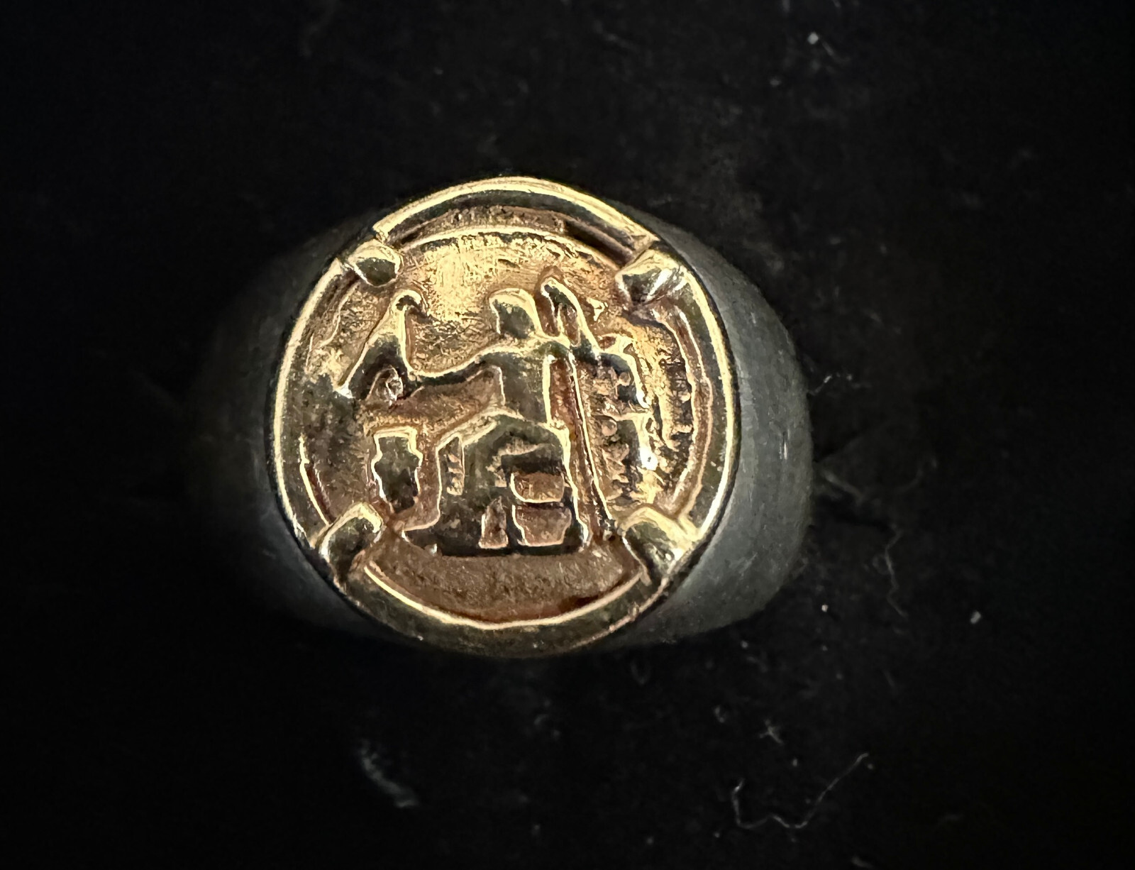 Solid Sterling & 14k Signet Ring - Alexandar the … - image 1