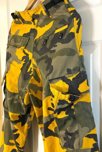 Rothco Military Camouflage BDU Cargo Army Fatigue XS Combat Pants Yellow Camo - Picture 4 of 7