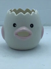 Egg Separator Chick White Pink Ceramic