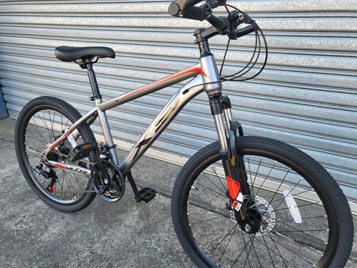 NEW XS 24" BOY GIRL MOUNTAIN BIKE 21 SHIMANO GEARS - METALLIC GREY - FREE LOCK ! - Picture 5 of 5