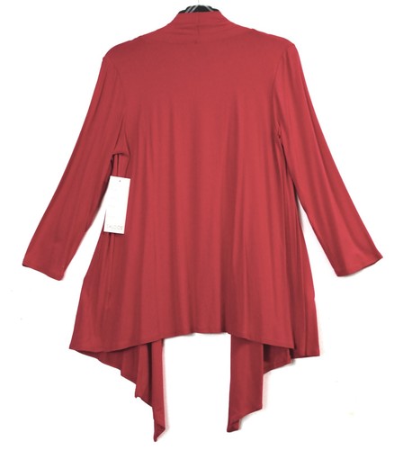 Saloos 95%Viscose 5% Elast 3/4 Sleeve Open Front Waterfall Cardigan 5Cols 12-22 - Picture 16 of 87
