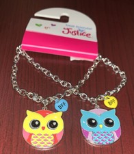 JUSTICE OWL BFF CHARM BRACELET SET SUPER CUTE ACCESSORY 