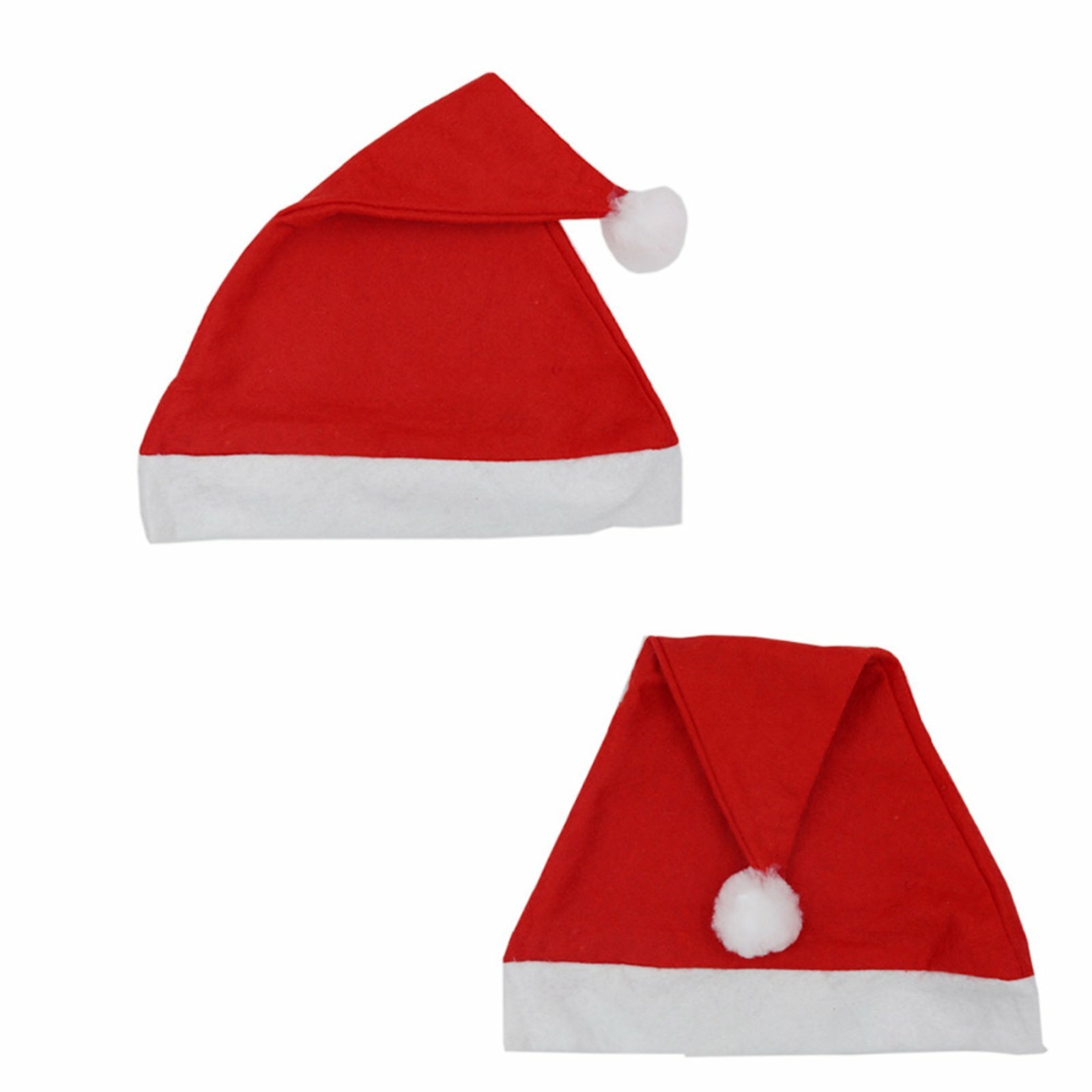 up-to-100pcs-adult-santa-hat-red-xmas-caps-headgear-fluffy-christmas