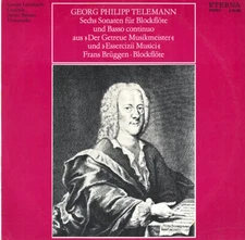 TELEMANN 6 Sonatas for Flute & Basso Continuo BRUGGEN BYLSMA Eterna 825881 GD1