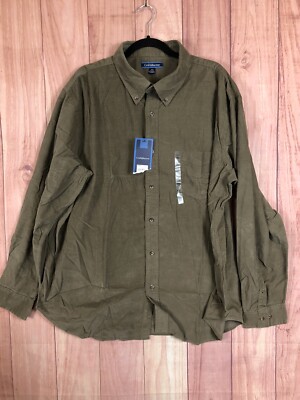 Croft & Barrow Mens Button Up Long Sleeve Shirt Sz 2XL Green NEW NWT